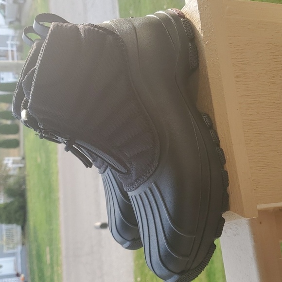 Sperry boots women's size 7 black duck flat zip zippered water resistant - Picture 3 of 12